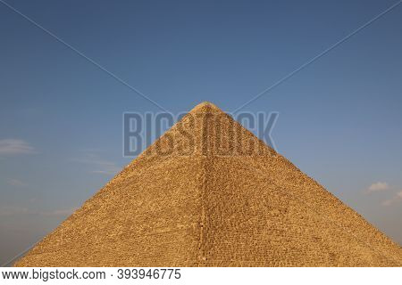 Picture Of The Pyramid Of King Khufu, One Of The Great Historical Pyramids Of Giza, One Of The Seven