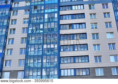 Modern Multi-storey House With Glazed Balconies
