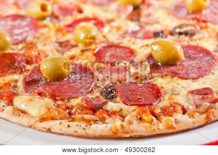Bacon And Pepperoni Pizza