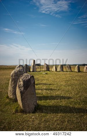 Summer evening at Ales Stenar, Sweden