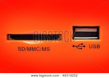 读卡器 USB 插座背景