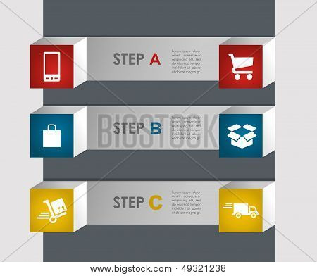 E Commerce Info Graphics Steps
