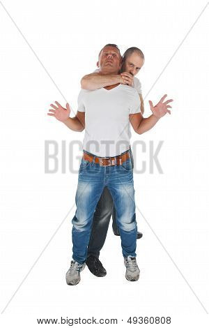 Man Choking Other Man