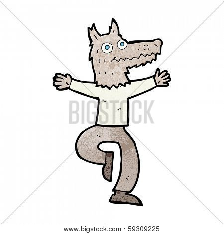 cartoon wolf man