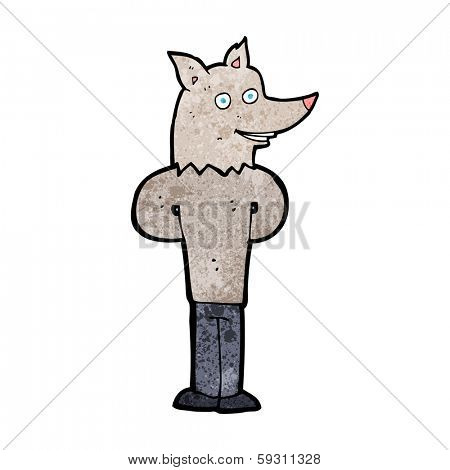 cartoon wolf man