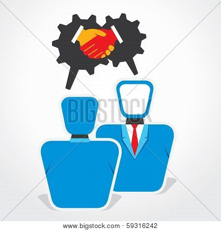 business deal or partnership concept stock vector