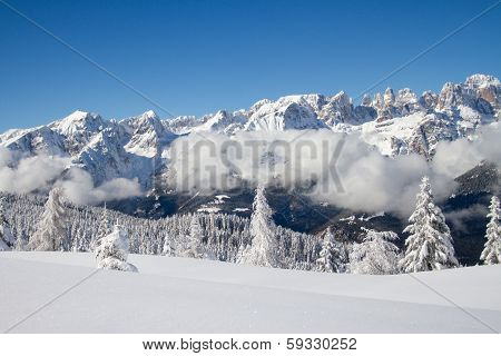 Dolomites in winter