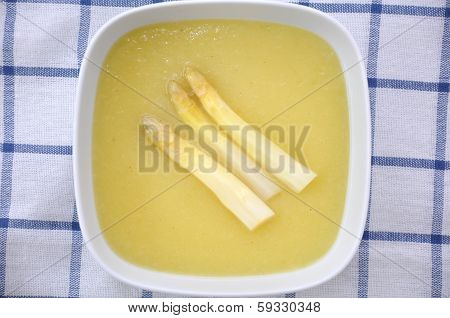 A beautiful light, creamy asparagus soup,.