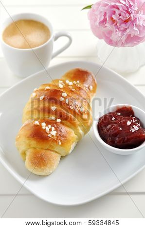 Freshly Baked Croissant for breakfast.