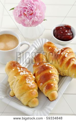 Freshly Baked Croissant for breakfast.