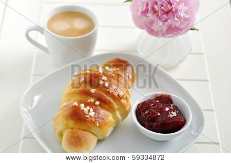 Freshly Baked Croissant for breakfast.
