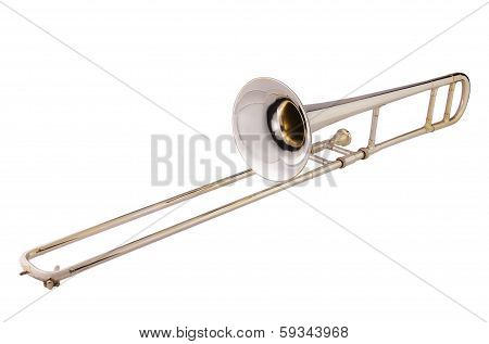 Trombone On White Background