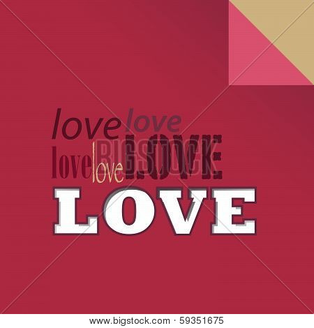 Template ?ards with a heart and the words of love
