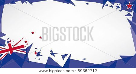 A greeting card (origami  style) with the flag of New Zealand