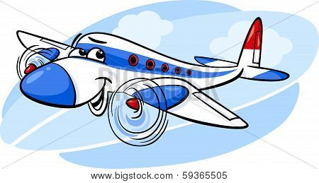 Air Plane Cartoon Illustration