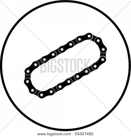 bicycle or motorcycle roller chain symbol