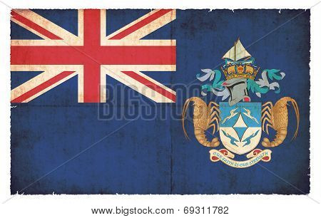 Grunge Flag Of Tristan Da Cunha (great Britain)