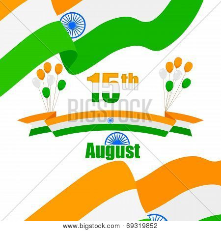 Indian Tricolor balloon and flag of India