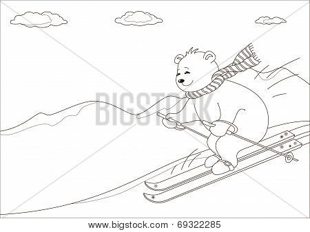 Teddy bear skies in mountains, contours