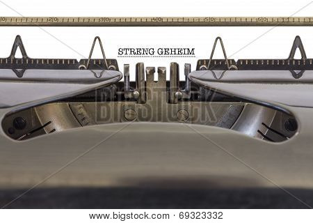Streng Geheim Typewriter