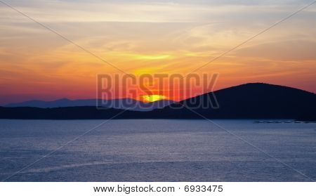 Soluppgång över Egeiska havet