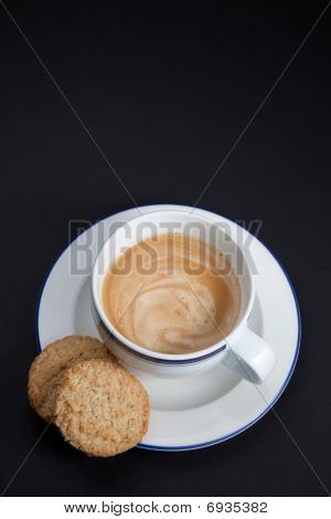 Espresso-Kaffee und Kekse