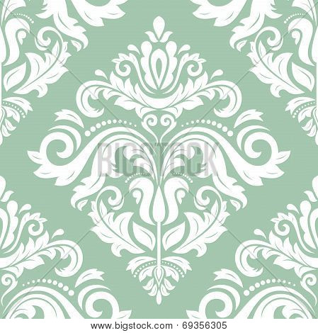 Damask Vector Classic Pattern. Seamless Vintage Background