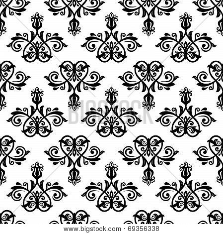 Damask Vector Classic Pattern. Seamless Vintage Background