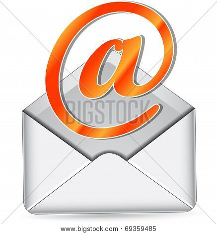 Vector Orange Mail Icon