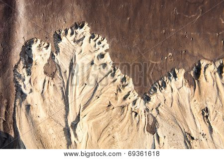 Sand Surface With The Relief Formed By Water Currents