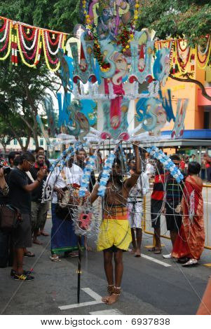 Singapore, januar 30, 2010 - Thaipusam festival i Little India.