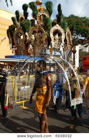 Singapore, januar 30, 2010 - Thaipusam festival i Little India.