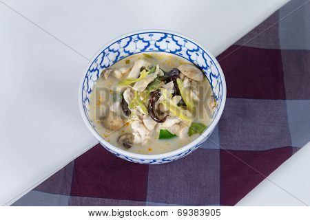 Spicy Coconut Soup With Chicken. Thai Call 