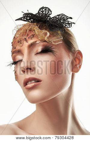 Creative Makeup. False Eyelashes