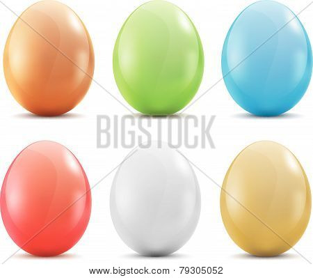 Colored easter eggs