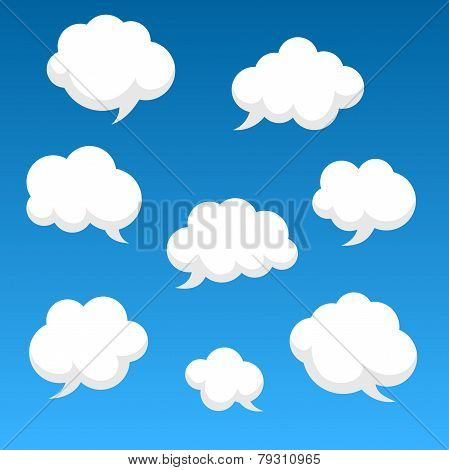 Flat speech clouds for you design