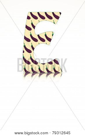 Alphabet - Eggplant