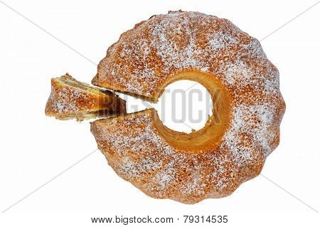 a marble cake for dessert. symbolic photo for taxes, fees and shares