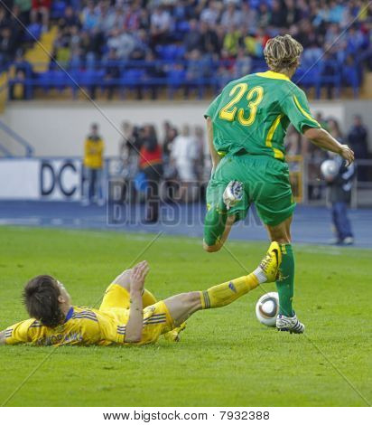 Ukraine Litauen Nationalmannschaften freundliche Fußballspiel
