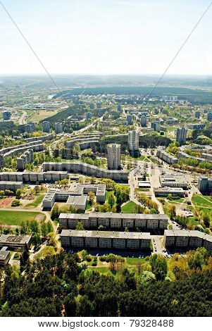 Vilnius City Capital Of Lithuania Aerial View