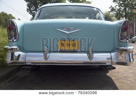 Vintage blue oldtimer car