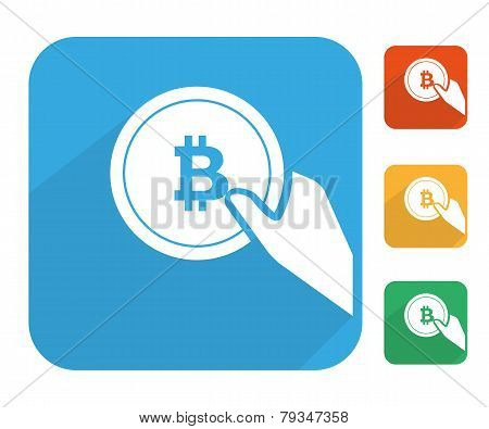 Bitcoin icons set