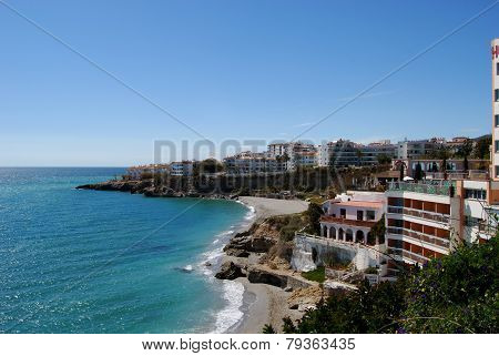 Town and beach, Nerja.