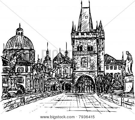Praha Pulverturms Brana.
