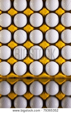 Golf Balls In Paper Carton For Eggs