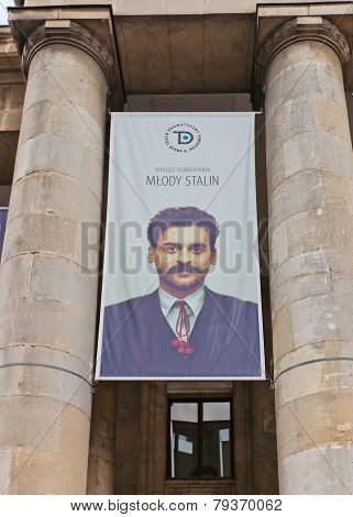 Poster Of Theatre Play Young Stalin In Warsaw, Poland