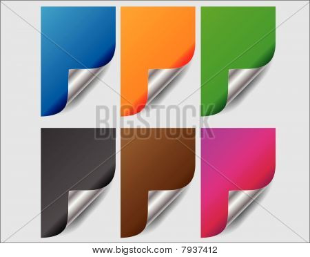 Vector plaknotities kleur.