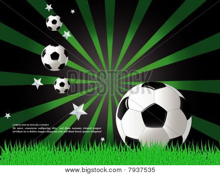 Voetbal bal op abstracte Background1.