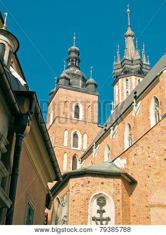 The Cloth Halls And The Church Of Our Lady In Krakow