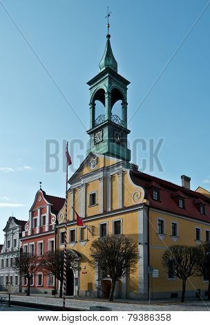 Poland, Kluczbork Buildings At The Main Square (rynek).